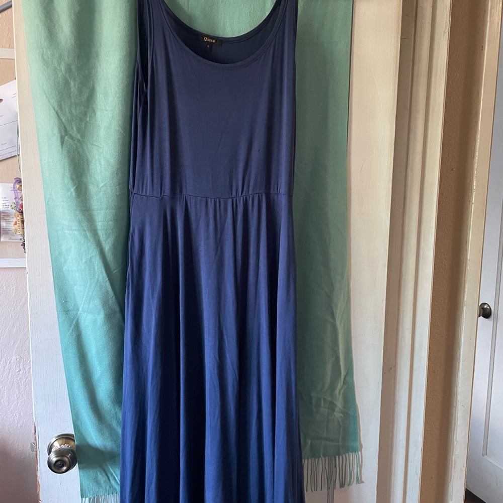 Quince Tencel Jersey Fit & Flare dress